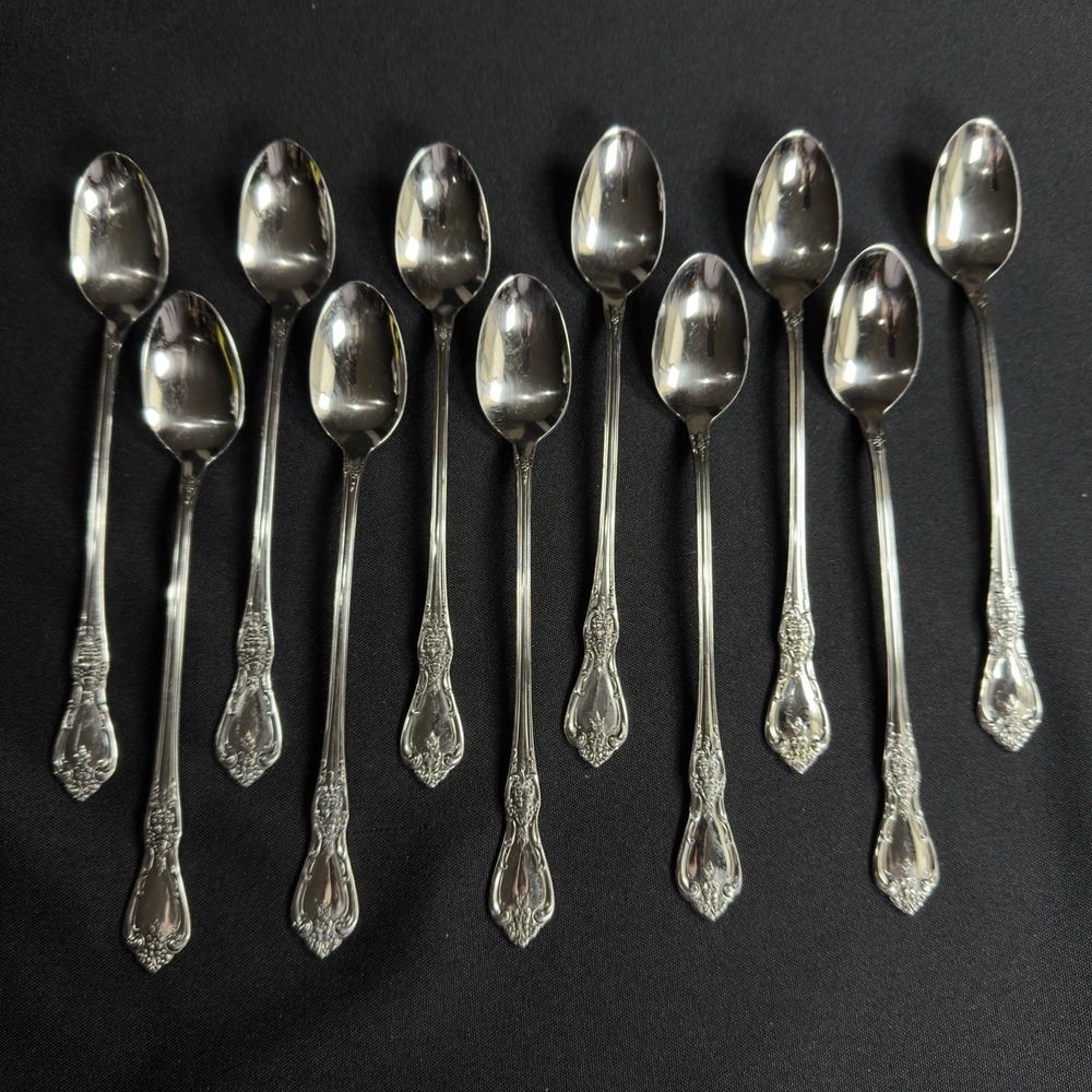 Oneida Distinction Flatware 12 pc. Set Iced Teaspoons KENNETT SQUARE 7-5/8"